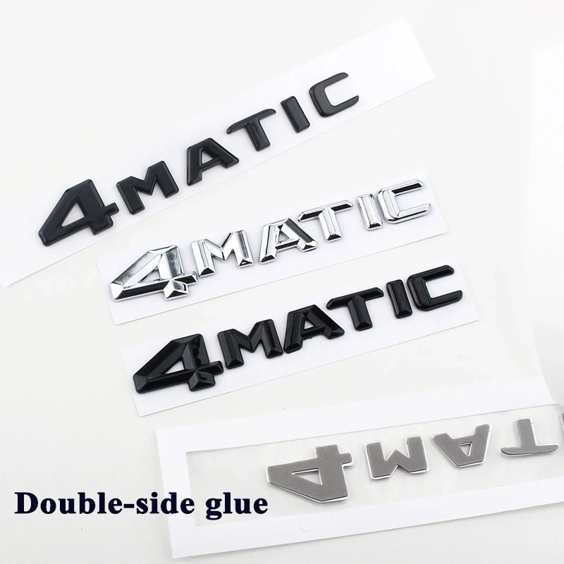 3d Black Chrome 4 Matic Logo Letters Car Trunk Badge For Mercedes Benz GLC 250 GLK 220 ML 320 4matic Emblem Sticker Accessories