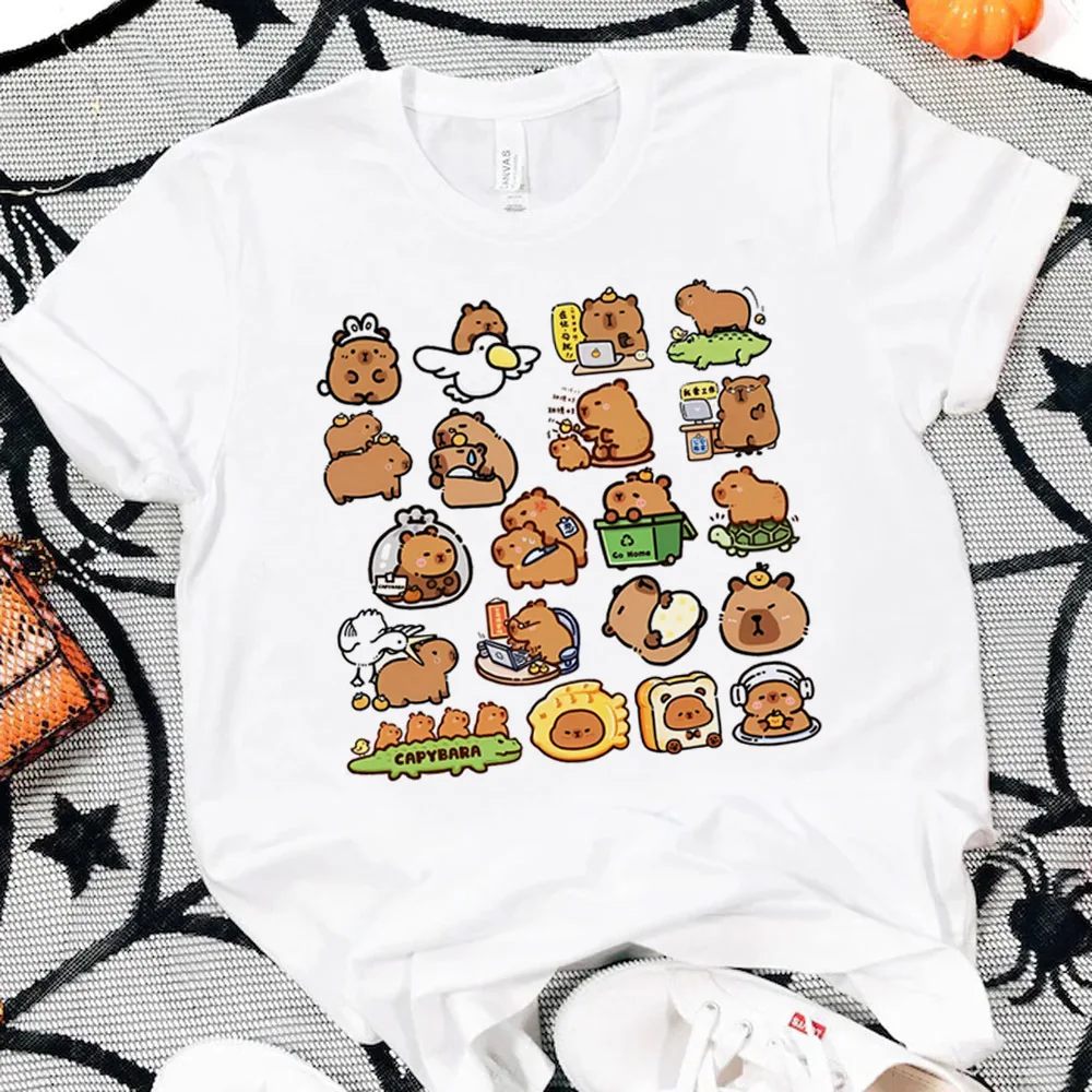 Capybara Kapibara top tees femme 80s gyaru korean fashion dollette Retro top tees 2000s cutecore clearance sales japanese baddie