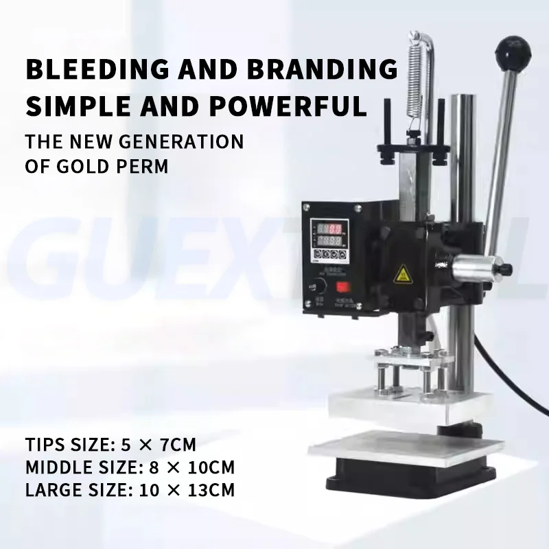 Hot Foil Stamping Machine Manual Leather Wood  Letters Heat Press Embossing Machine Trademark Imprinting Change Letters Rapidly