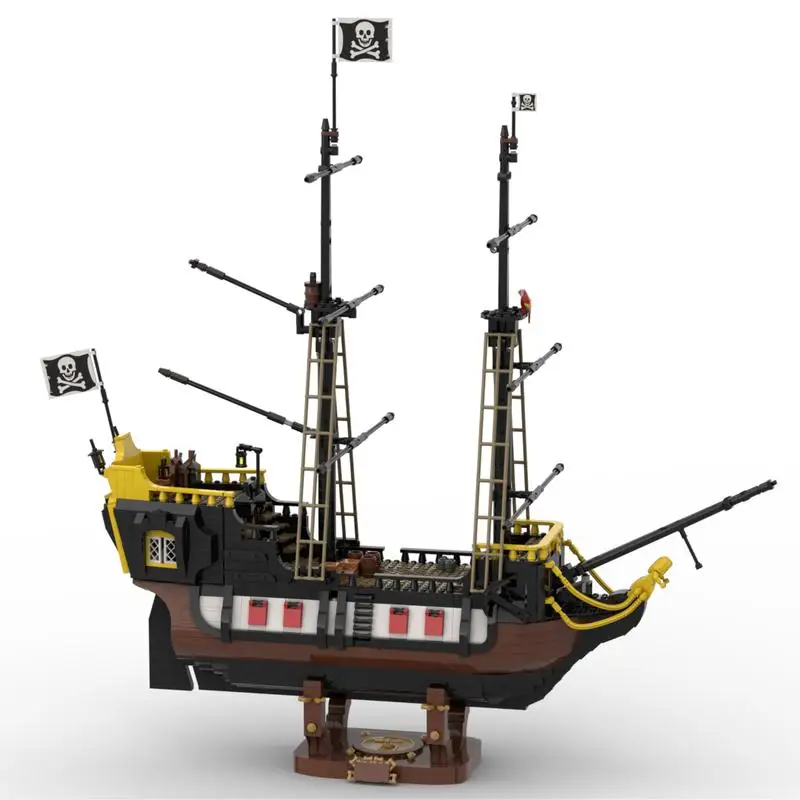 Display Stand and Hull Extension MOC Pirates of Barracuda Bay Building Blocks Pirate Ship DIY Toy Brick Children's Birthday Gift