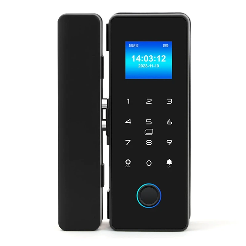 Double Glass Door Lock Smart Lock APP Biometric Swiping Card Fingerprint Password Lock  Glass Door Locks For Office Door