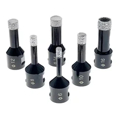 6mm-30mm Vacuum M14 Thread Diamond core drill bit Brazed Hole Opener Angle Grinder Tool for Ceramic Tile Granite Marble
