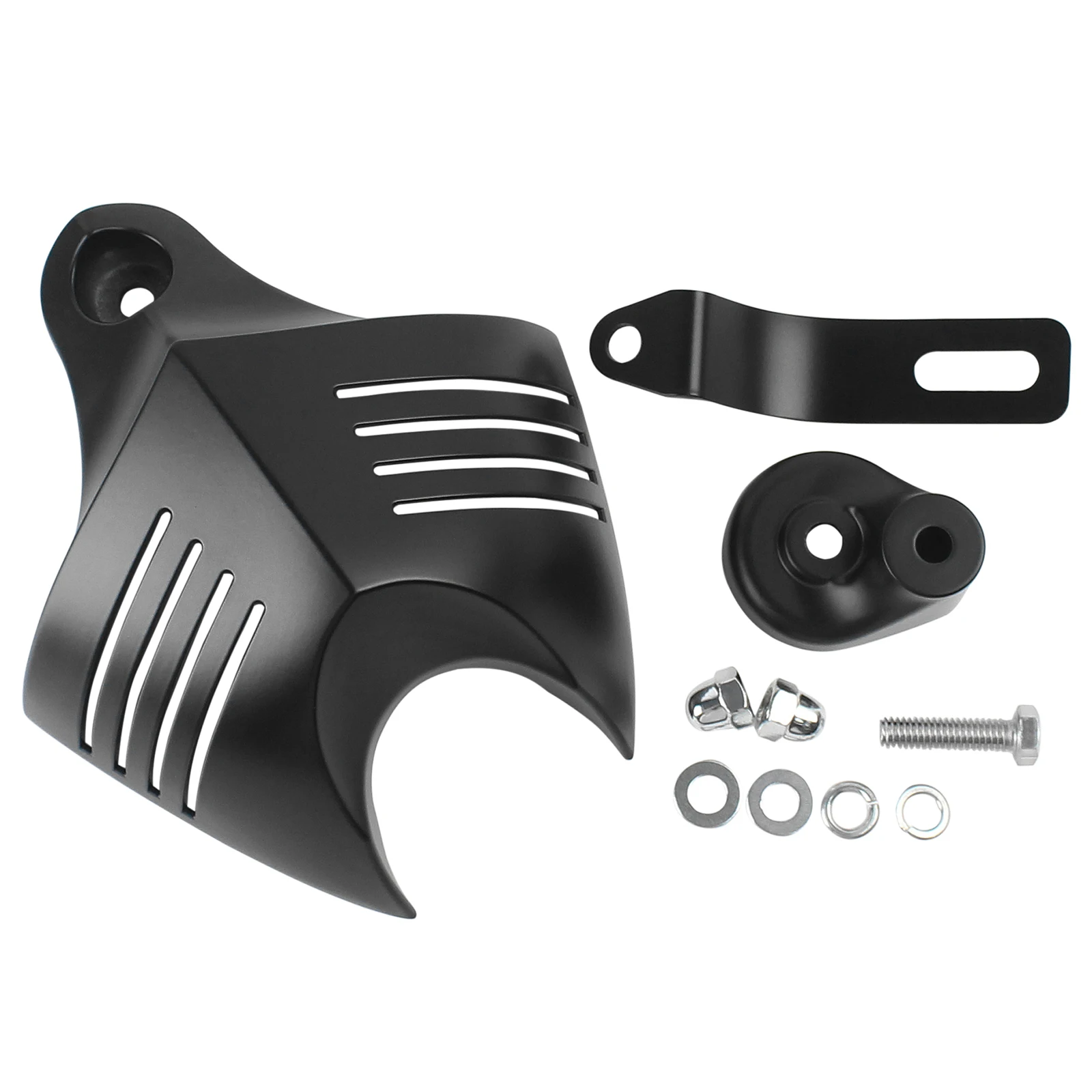 Motorcycle Black Big Twin Horn Cover Stock Cowbell Horns For Harley Dyna Softail Sportster Electra Road King Street Glide