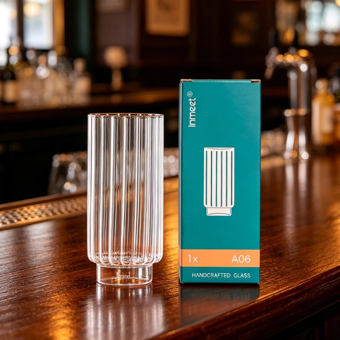 Inmeet Collins Glass/Cocktail Glass/Barware/Juice Cup/High Borosilicate Glass Cup/Long Drink Cocktail Glass