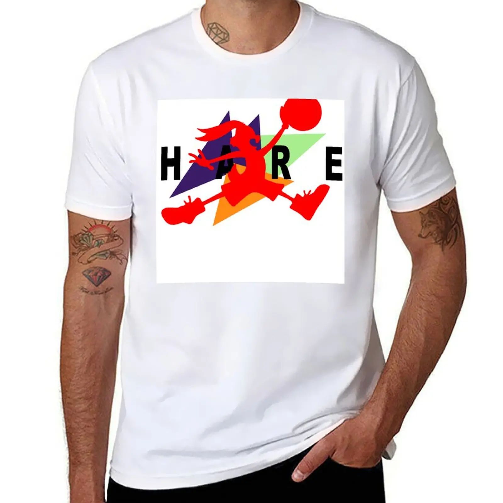 Hare Jordan T-Shirt anime cotton graphic tees workout shirts for men