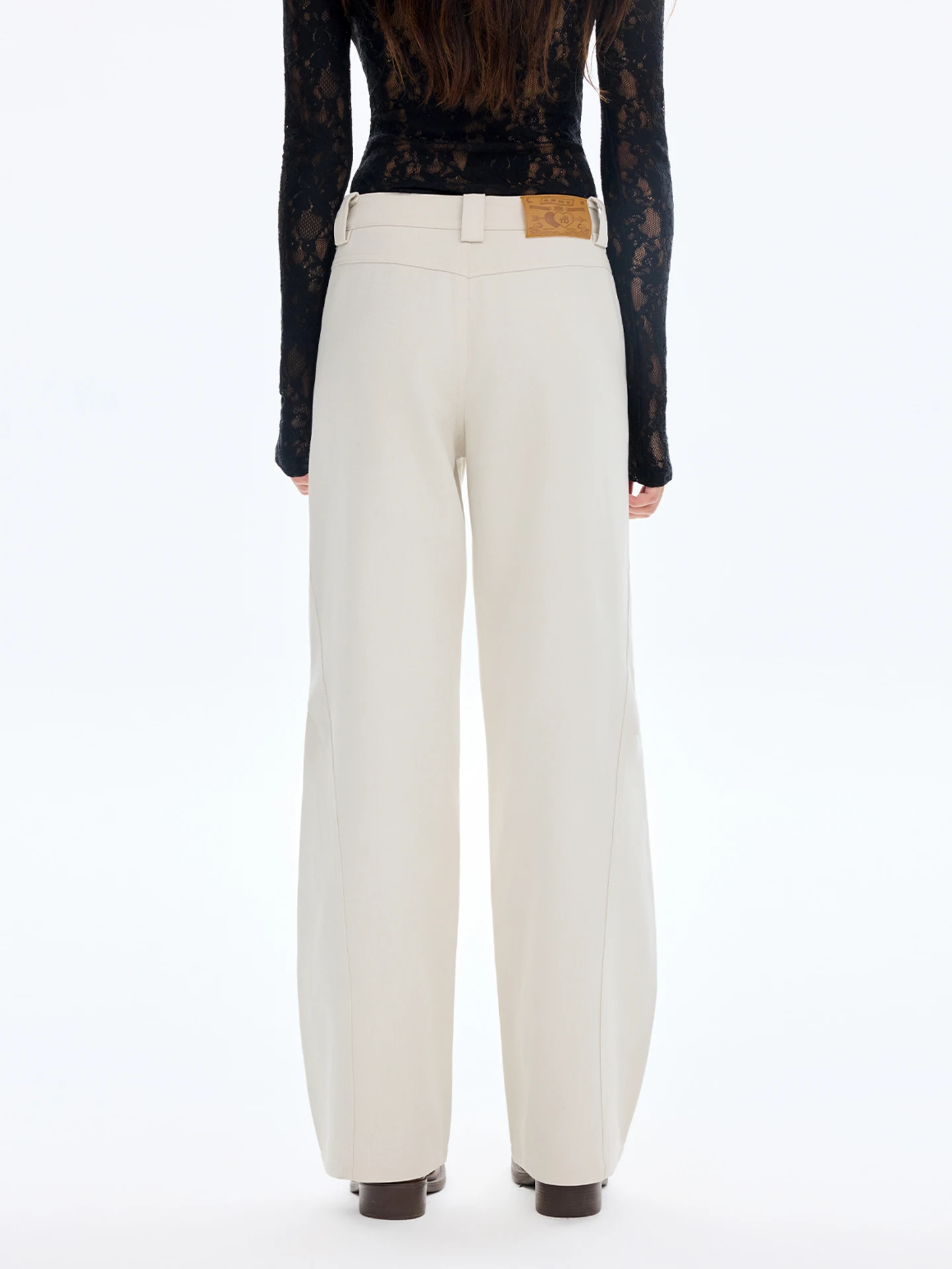 ABMY American Retro Low Waist Straight Leg Work Pants Women's Casual Drapey Slimming Lantern Long Trousers