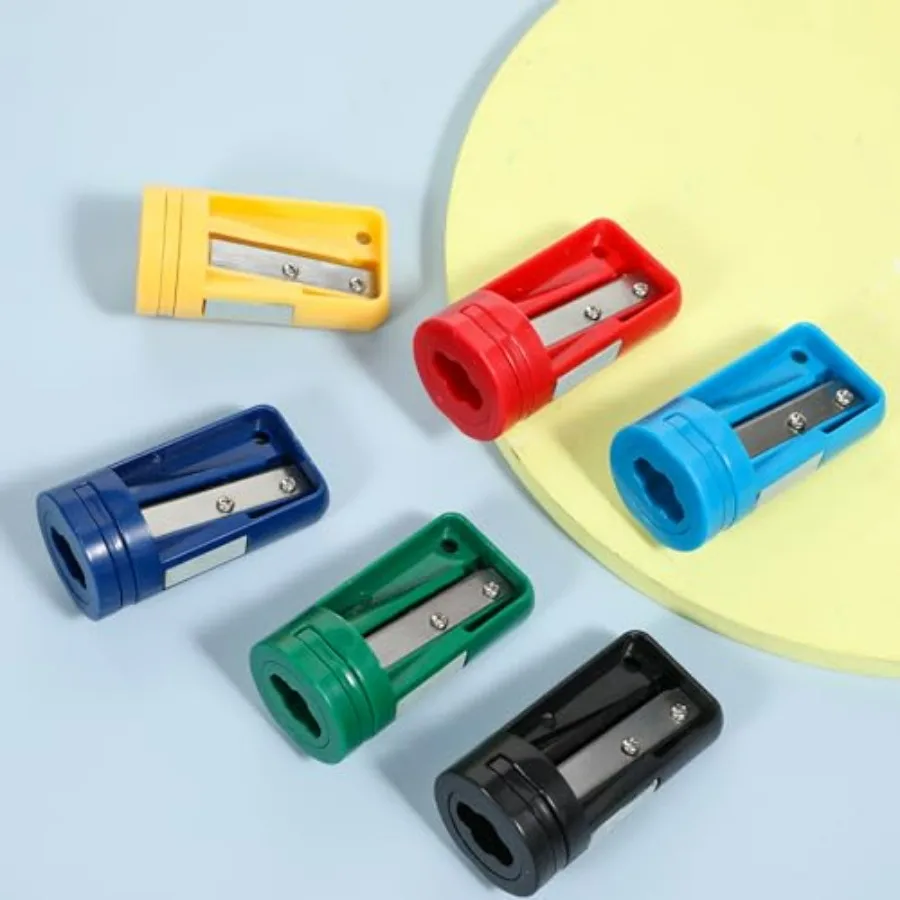 6 عبوات من مبراة أقلام النجار لأعمال النجارة والسفر والمدرسة والمكتب للاستخدام شديدة التحمل