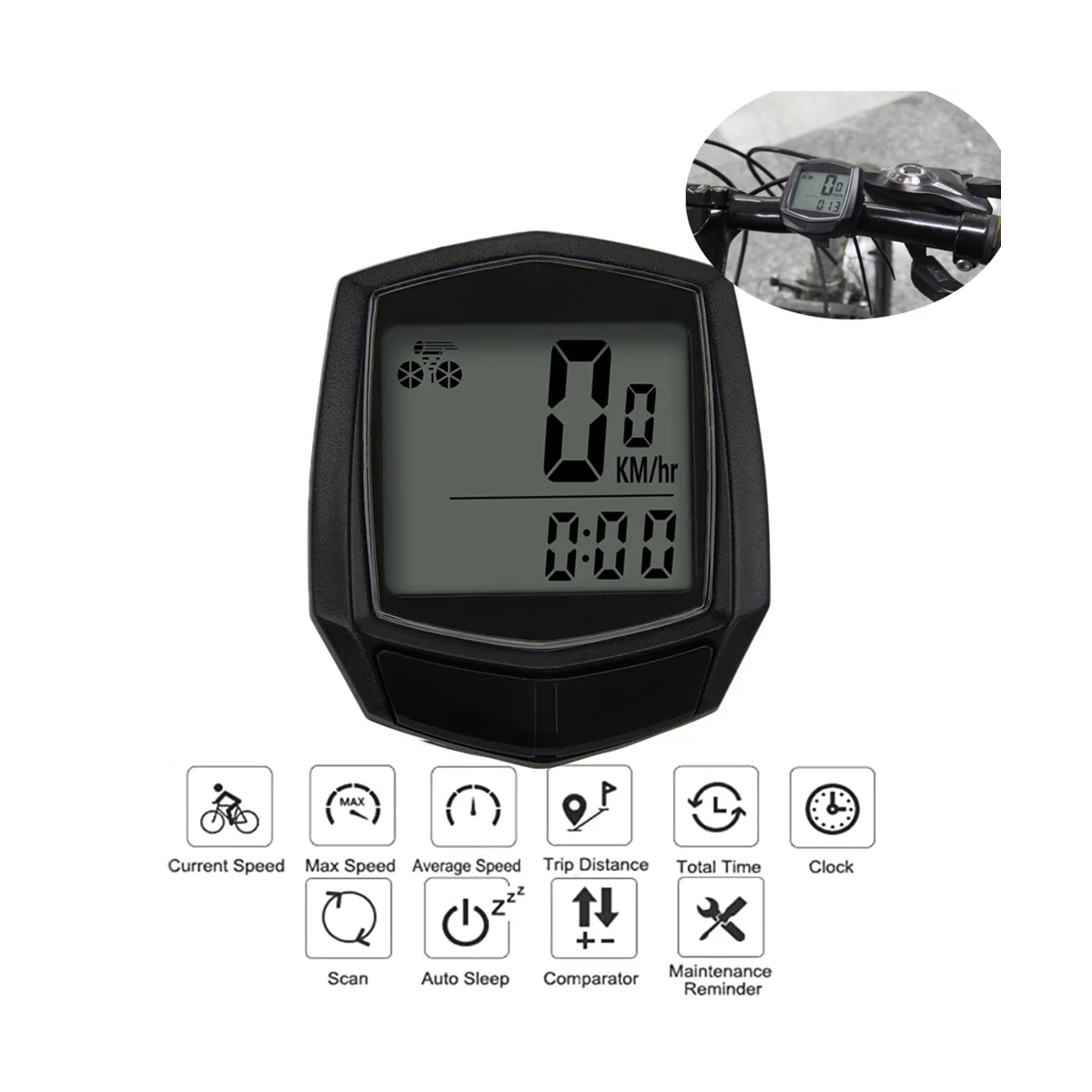 Bicycle Speedometer Bicycle Speedometer Timer Cycling Equipment Code Meter Road Bike Power Meter Mountain Bike