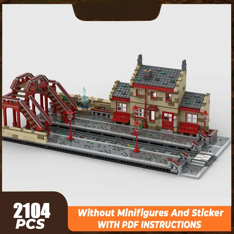 Movie Street Scene Model Moc Building Bricks Hogsmeader Station Technology Modular Blocks Gifts Christmas Toys DIY Sets Assembly