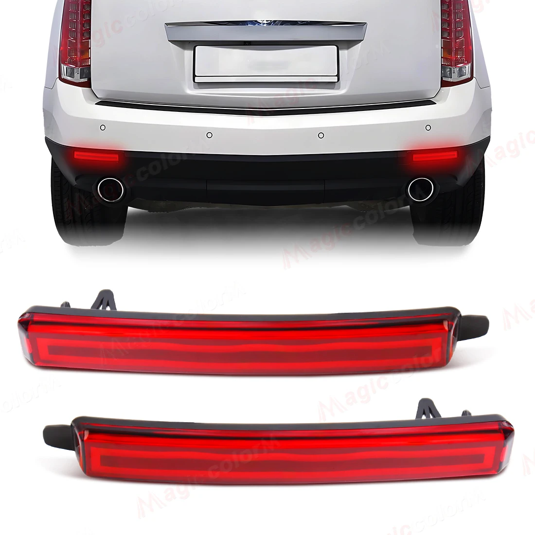 

Rear Bumper Reflector Brake Lights For Cadillac SRX, Chevrolet Traverse, GMC Acadia Denali, Saturn Outlook LED Brake Tail Light