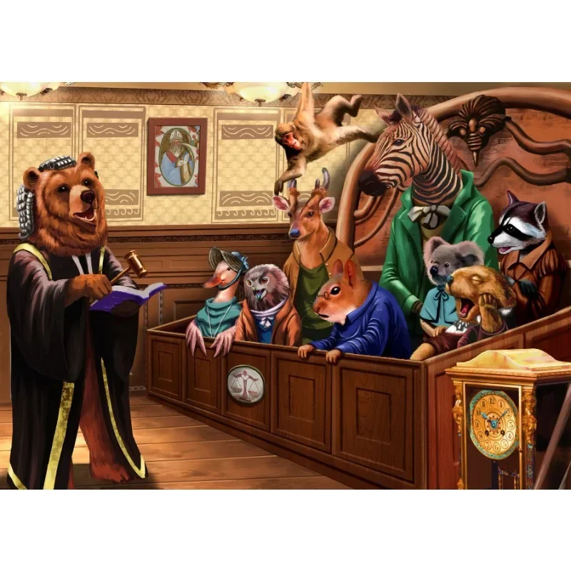 69*51 سنتيمتر ورقة بازل قطع 1000 قطع الحيوان Jury اللوحة التعليمية الترفيه الكبار ألعاب أطفال هدية الكريسماس