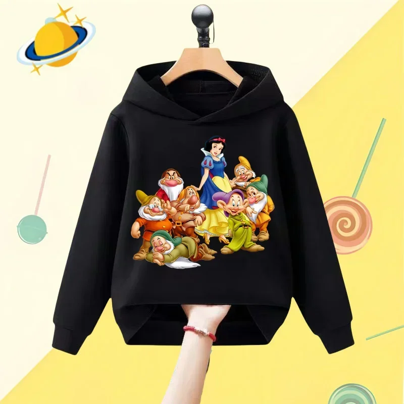 White Snow Princess Kids Hoodie Anime print Disney Kids Fall/Winter Cute blazer Kawaii girls hoodie casual knitwear