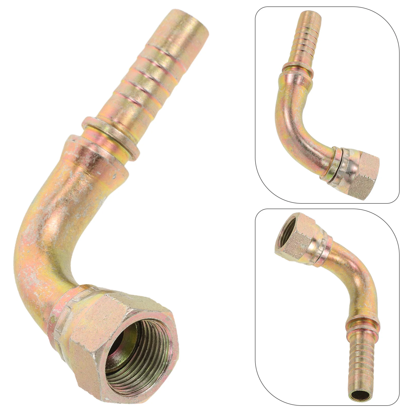 

High Pressure Connect Iron Line Connector Curved Nozzle Fuel Hose Quick Connector Tubing Fitting Small Fuel