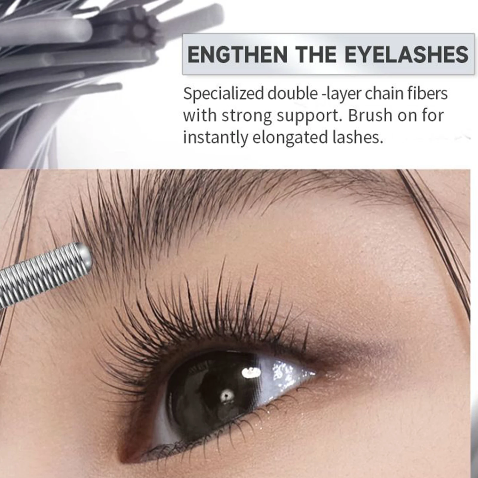 Máscara de pestañas imprimación impermeable máscara para alargar pestañas máscara transparente alargamiento y levantamiento de pestañas imprimación