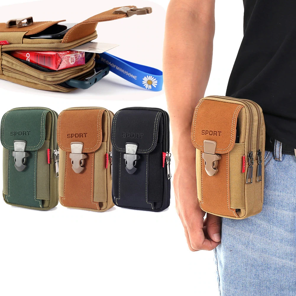 Phone Holster Bag Molle Waist Pouches Small Tactical Duty Belt Backpack Carrying Case Card Holder