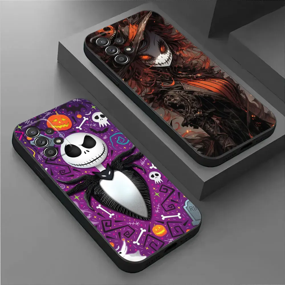

Phone Case For Samsung Galaxy A17 A57 A37 5G A07 A55 A54 A34 A35 A25 A15 A56 A36 A26 A16 Jack Sally Skellington Back Cover Shell