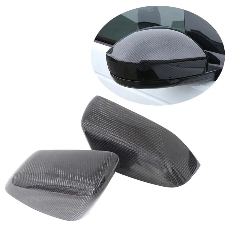 

For Range Rover Evoque Discovery 4 Car Mirrors Cover Dry Carbon Fiber Add On Style Exterior Side Mirror Cover