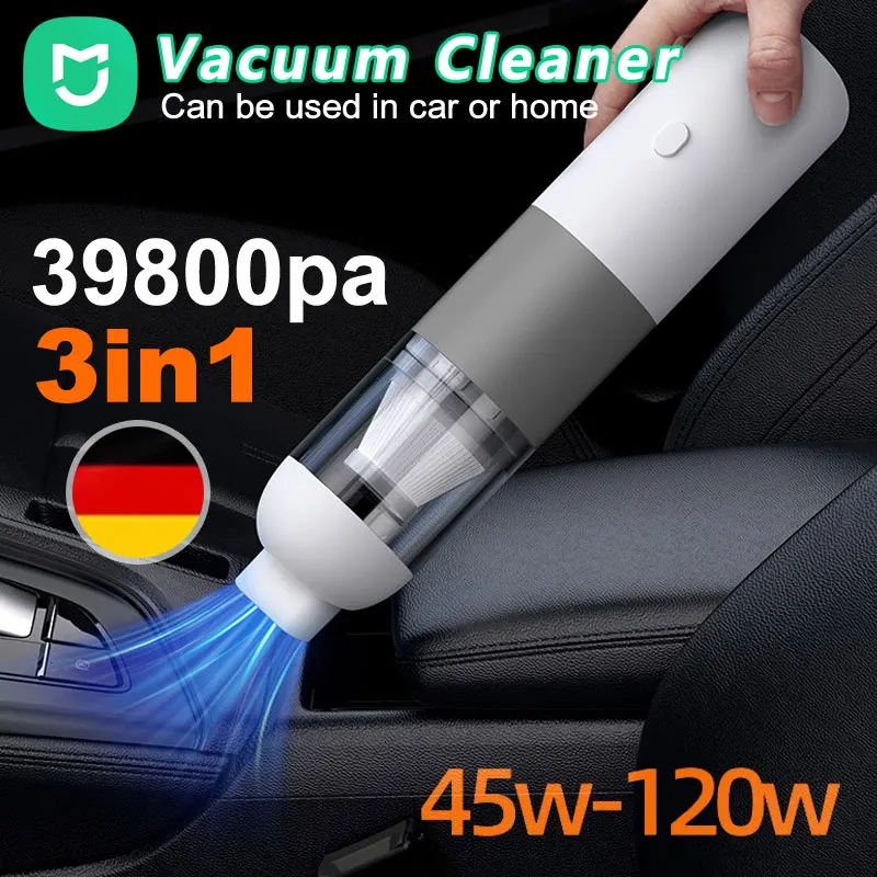 เครื่องดูดฝุ่นในรถยนต์ไร้สายเสี่ยวมี่เครื่องดูดฝุ่นในรถยนต์แบบ 3-in-1 ใหม่ เครื่องดูดฝุ่นหุ่นยนต์แบบพกพา เครื่องดูดฝุ่นมือถือขนาดเล็ก