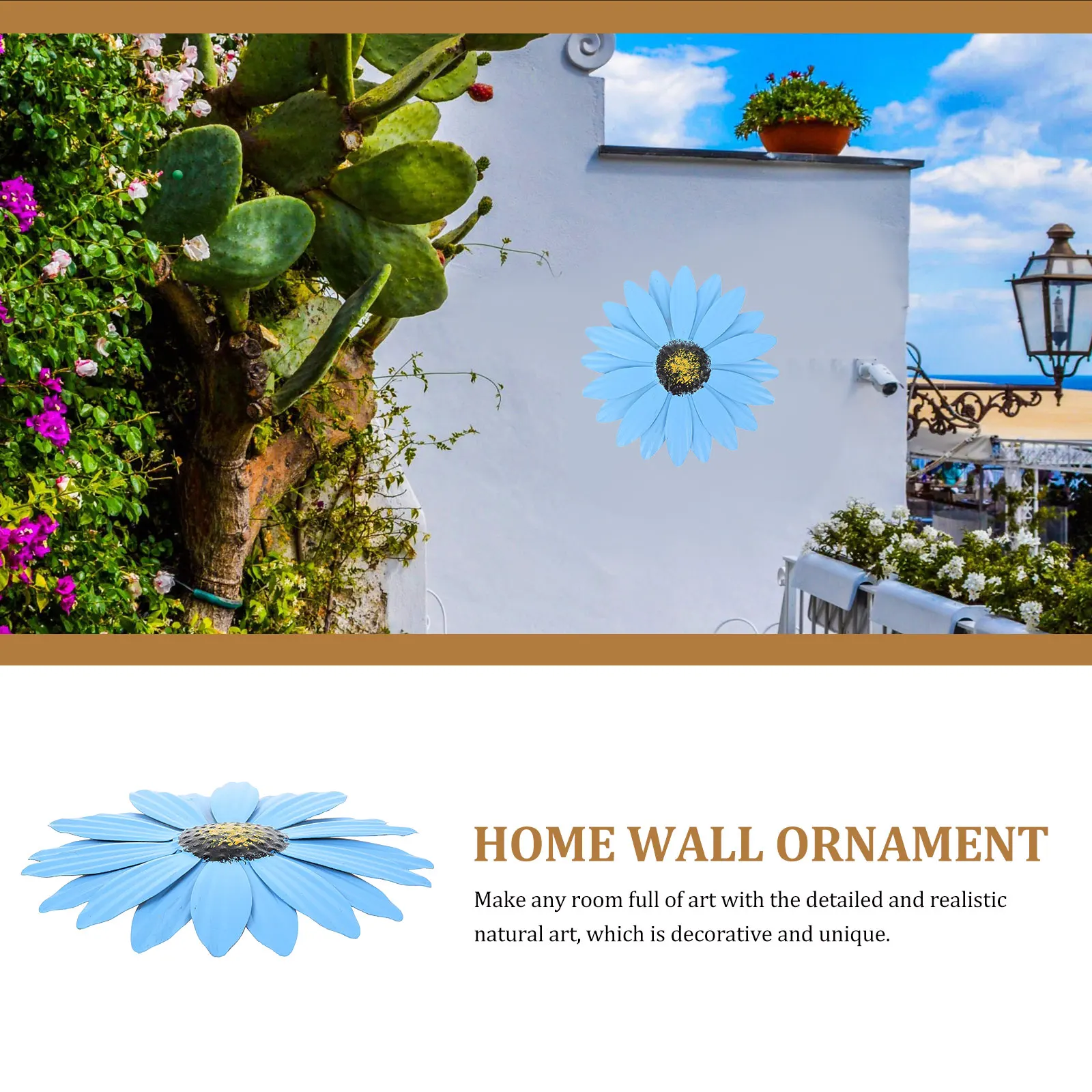 Flower Shaped Hanging Decoration Premium Iron Art Craft Pendant for Living Room Bedroom Office Wall Ornament Outdoor Wall Decor