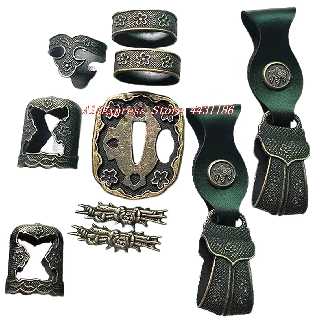 

A Set Japanese Military Fitting Alloy Tsuba For Japanese Shigunto Sword TaiChi Katana/Wakizashi Handmade DIY Accessory