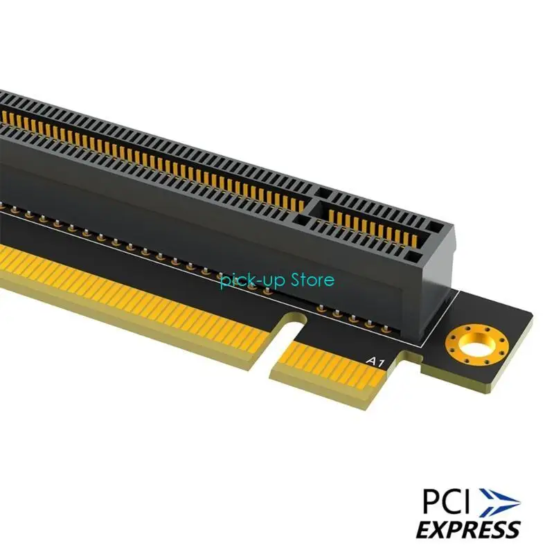 Q5WA PCI-E 90 grados Anguletas ángulo recto Adaptador tarjeta extensión para chasis servidor computadora 1U