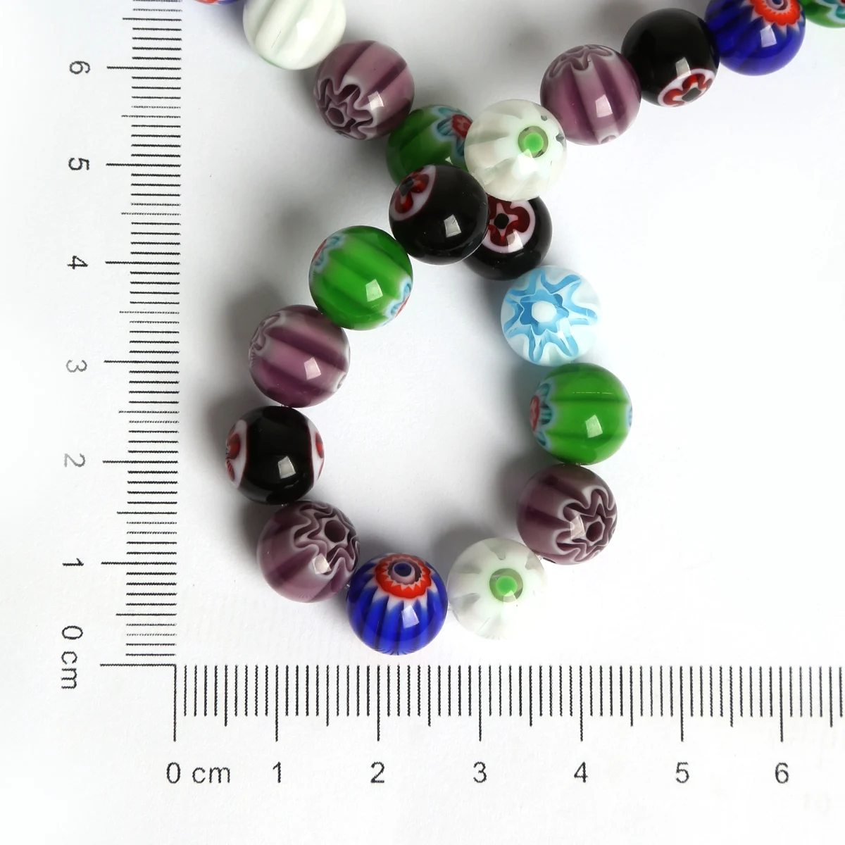 About 39-95pcs Thousand Flower Glass Beads, Round Loose Beads, Handmade DIY, Necklace, Bracelet, Ear Jewelry Accessories Materia