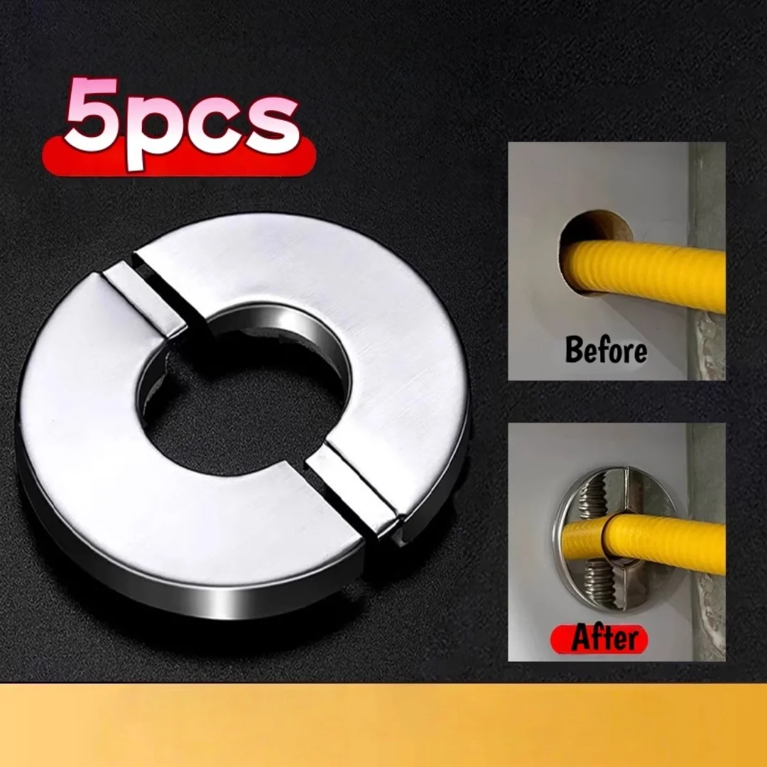 

1 шт. самоклеящийся смеситель из нержавеющей стали, декоративная крышка для душа, хромированная отделка, настенные чехлы для водопроводных труб, аксессуары для ванной комнаты