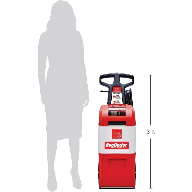 X3-limpiador de alfombras comercial, Paquete grande rojo Oxy Pro, cepillo vibratorio exclusivo, exfoliante en aerosol y extracto de suciedad integrada