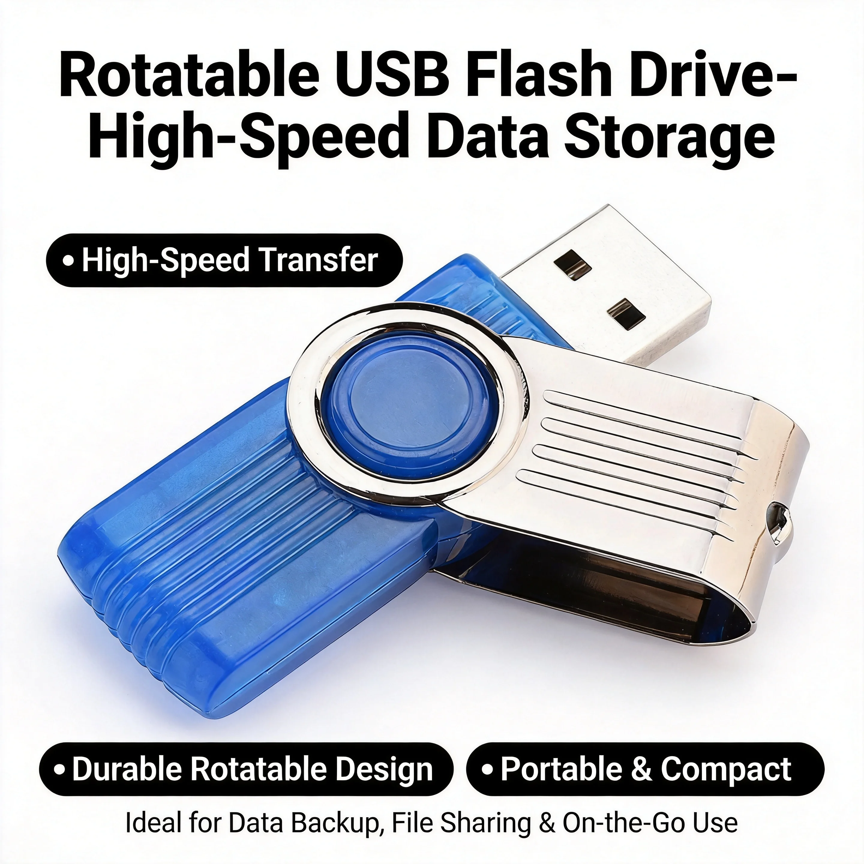 

USB Flash Drive 2.0, Waterproof Pen Drive 128GB 64GB 32GB 16GB 8GB 4GB, Retractable Memory Stick USB Thumb Drive for PC Laptop
