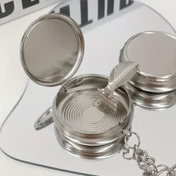 Stainless Steel Portable Mini Ashtray with Key Chain and Cigarette Pocket Ashtray/Vehicle Cigarette Ashtray