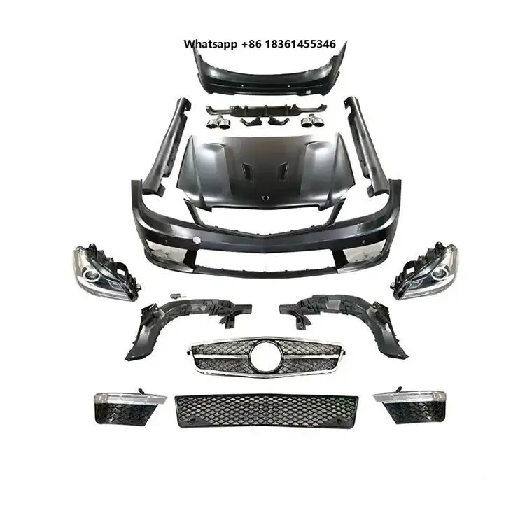 

For ForClass W204 Pre 2008-2010 Advanced Styling Old to New C63 Bodykit Complete Body Kit