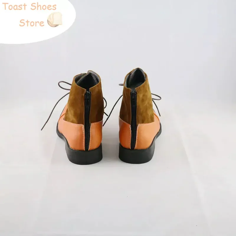 

qq98Aziraphale PU Leather Shoes Halloween Party Boots Cosplay Costume Prop