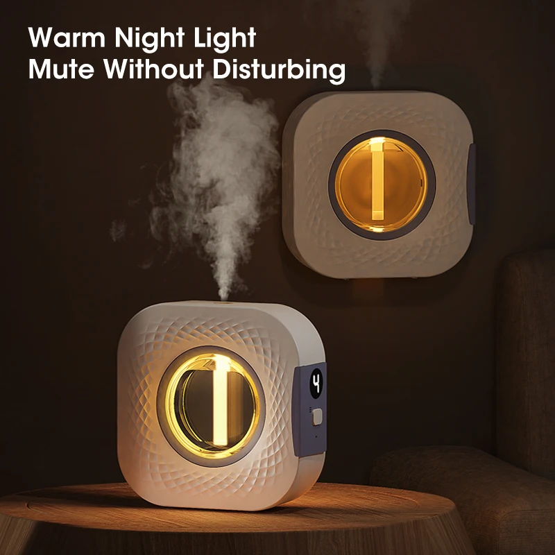 60 ㎡ Oil Aromatherapy Machine Air Purifying Diffuser Toilet Deodorization Fragrance Wall-mounted Humidifier Colorful Night Light