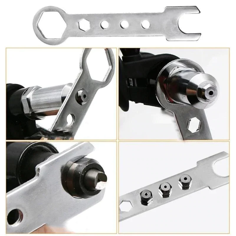 Perceuse à écrou électrique sans fil, odorà riveter, adaptateur, outil de positionnement de la glycine, insert d'écrou, rivet à nervure, 2.4mm-4mm