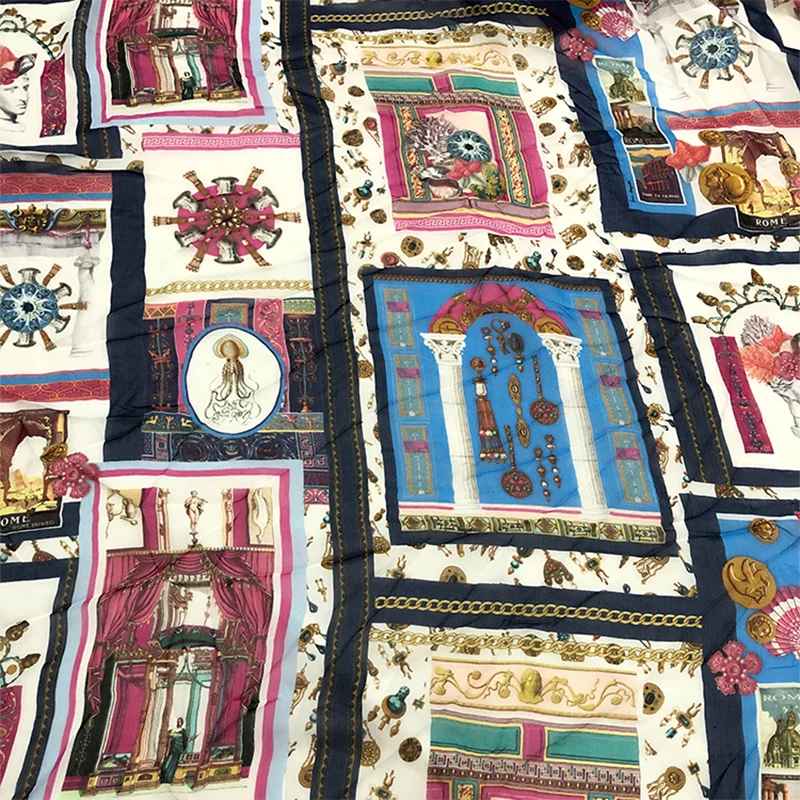 

1 meter 100% Mulberry Silk 10 momme Thin Crinkle Georgette Silk Fabric Colorful Fashion Print 140cm 55" wide by the yard CY008