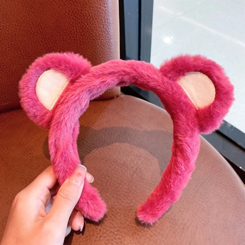 652f Cartoon Headband Bear Ears Forma cabello para cabello.