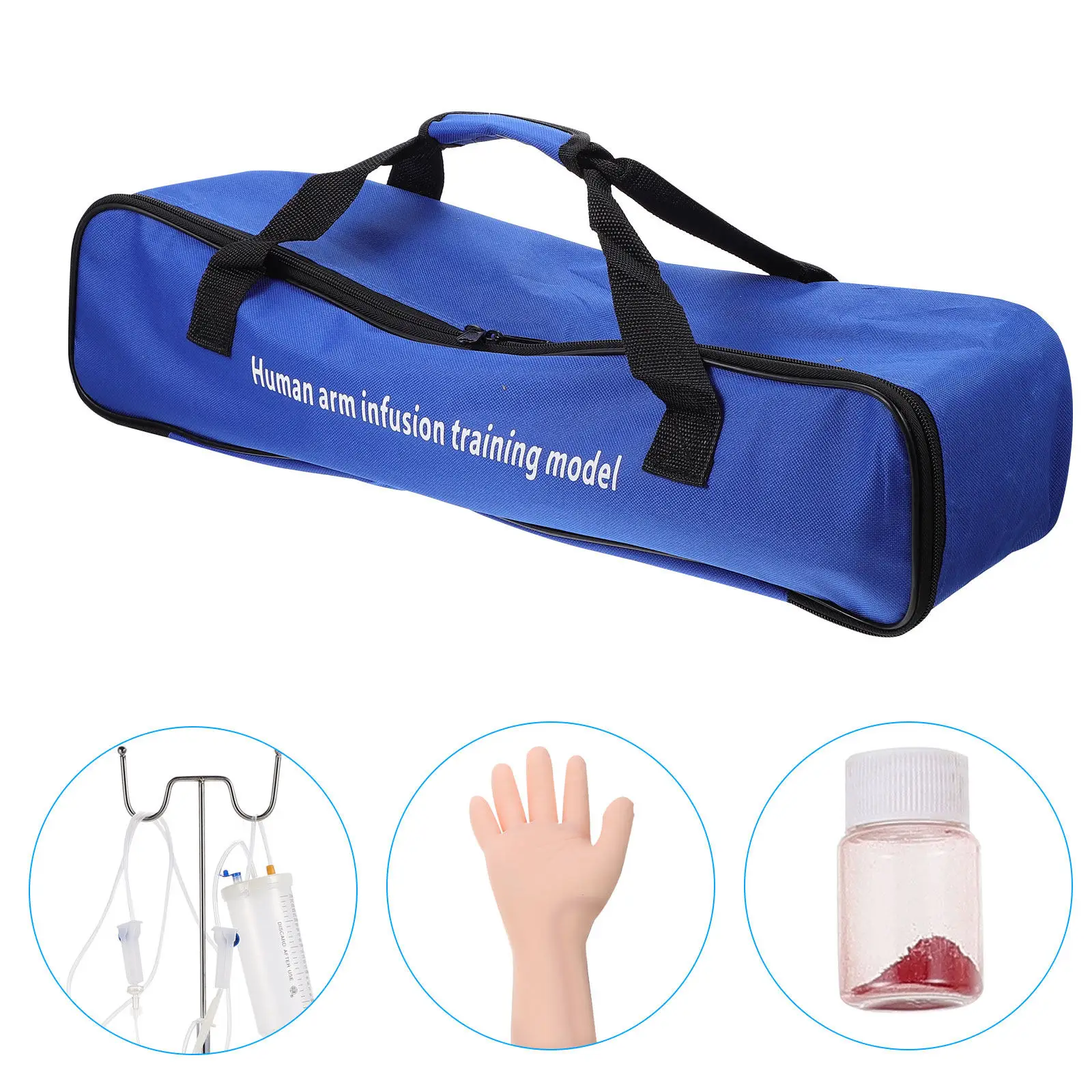 

1Set Injection Training Arm Professional Portable Venipuncture Practice Rubber Simulation Teaching Training Practice Arm