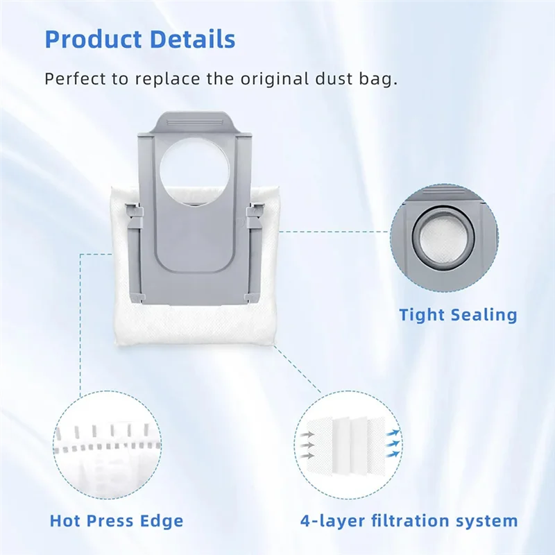 ل Roborock S8 Maxv Ultra/S8 Max Ultra ملحقات مزدوجة فرشاة الأسطوانة الرئيسية فرشاة جانبية تصفية ممسحة منصات أكياس الغبار Partsa83x