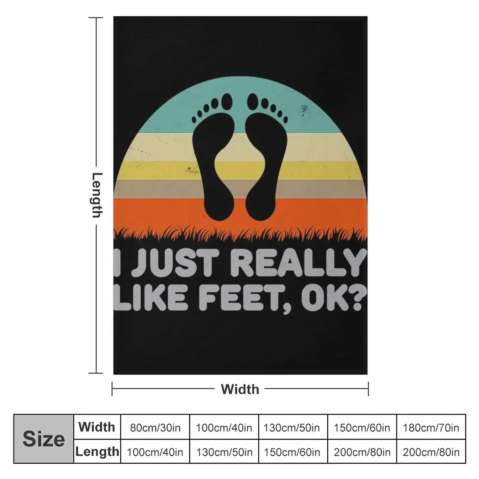 Funny I Just Really Like Feet OK For Foot Fetish Throw Blanket blankets ands Personalized Gift Quilt Picnic Blankets