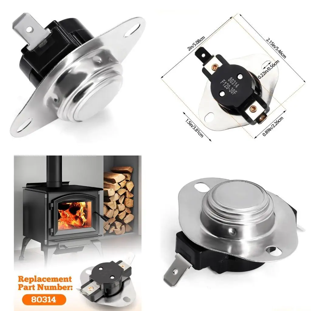 D0AB Automatic Reset Thermostat Switches 80314 F120 Low Limit Device Suitable for Wood Temperature Safety Regulation
