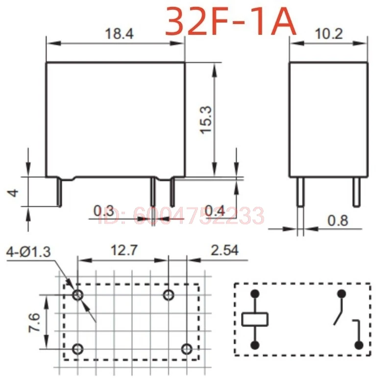 （Large quantity negotiable ）New 10pcs/lot DQ1U 12VDC 32F-1A 4pins 5A