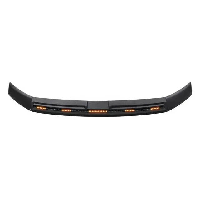 Front Engine Hood Deflector Stone Guard Hood Protector With Light Stripe Roof Searchlight For BAIC BJ40P/C 2014-2024