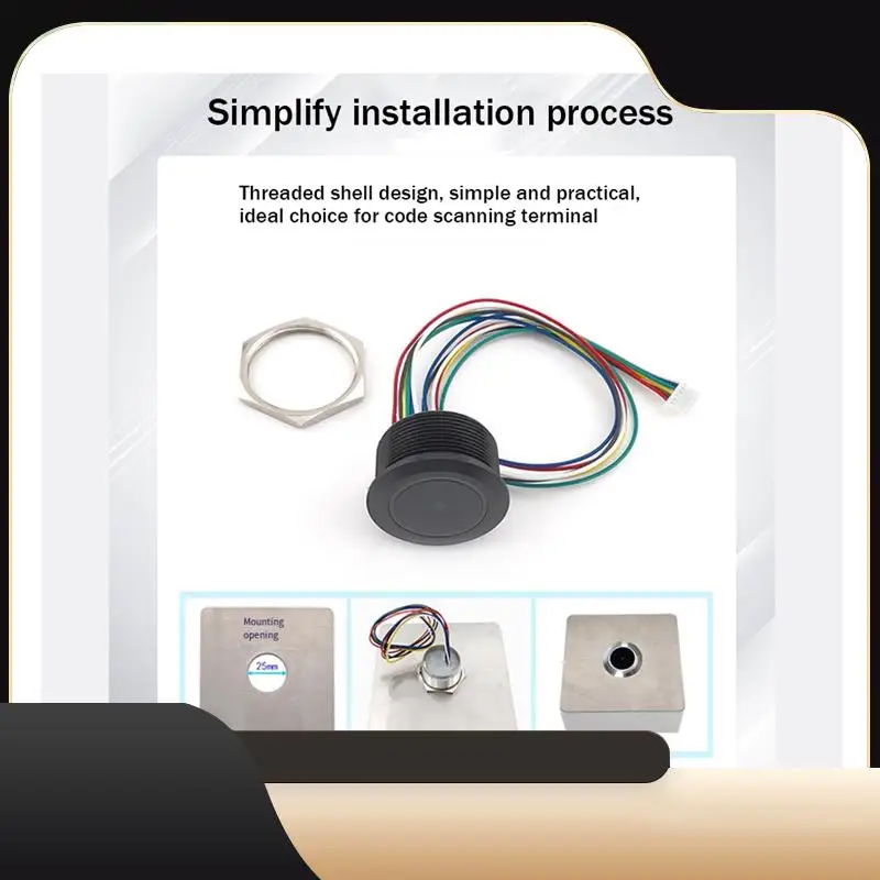 

GM861 Integrated Thread Scanning Module QR Code Recognition Module Scanning Head Durable Easy Install Easy To Use-T44C