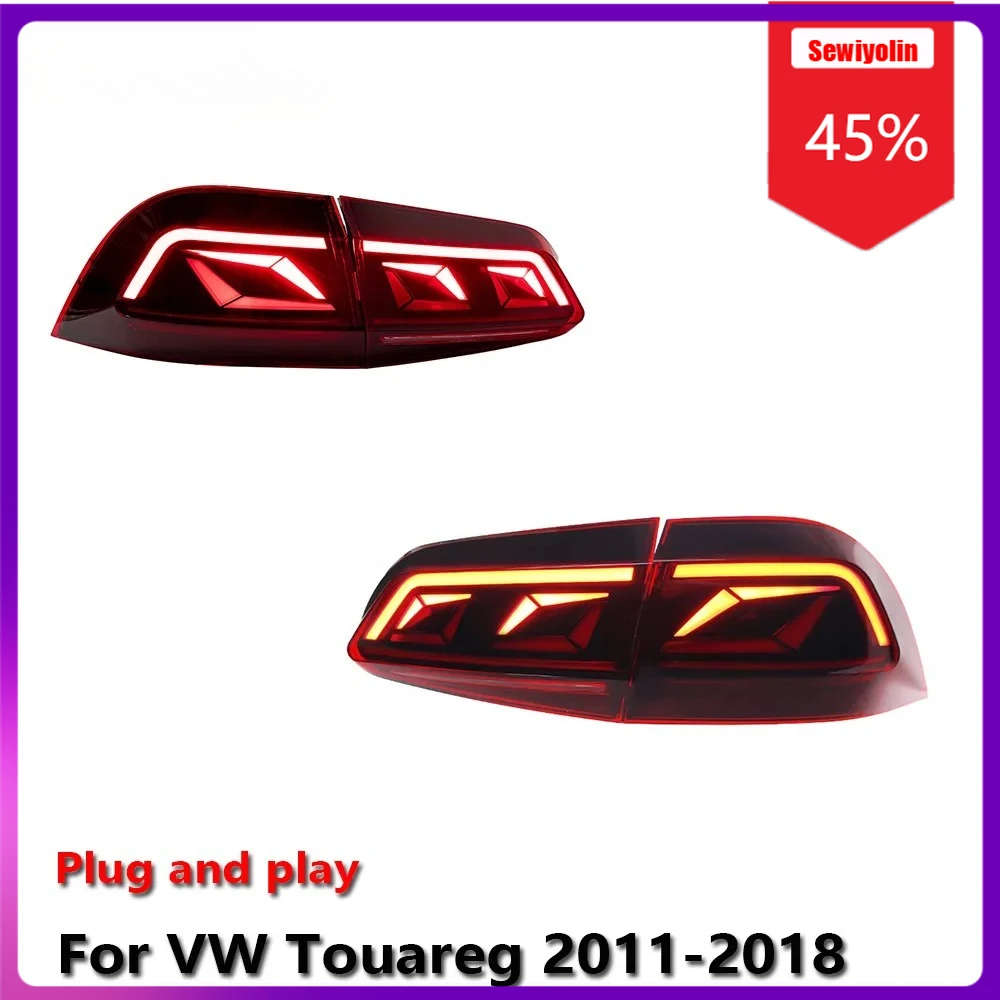 

Автомобильные светодиодные лампы Sewiyolin в сборе для VW Touareg 2011-2018, авто противотуманные DRL, стоп-сигнал, указатель поворота, Plug and Play