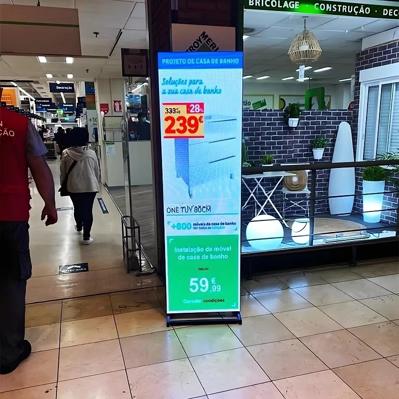 Outdoor P1.53 Wifi Control Floor Stand Wall Mounted Smart Advertising Commercial Led Video Display Panel Poster Board Screen