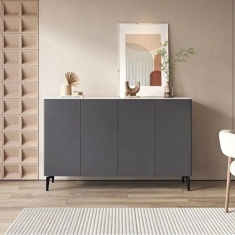 Light Luxury Minimalist Living Room Porch Cabinet Against The Wall Cabinet Rock Plate Dining Side Cabinet