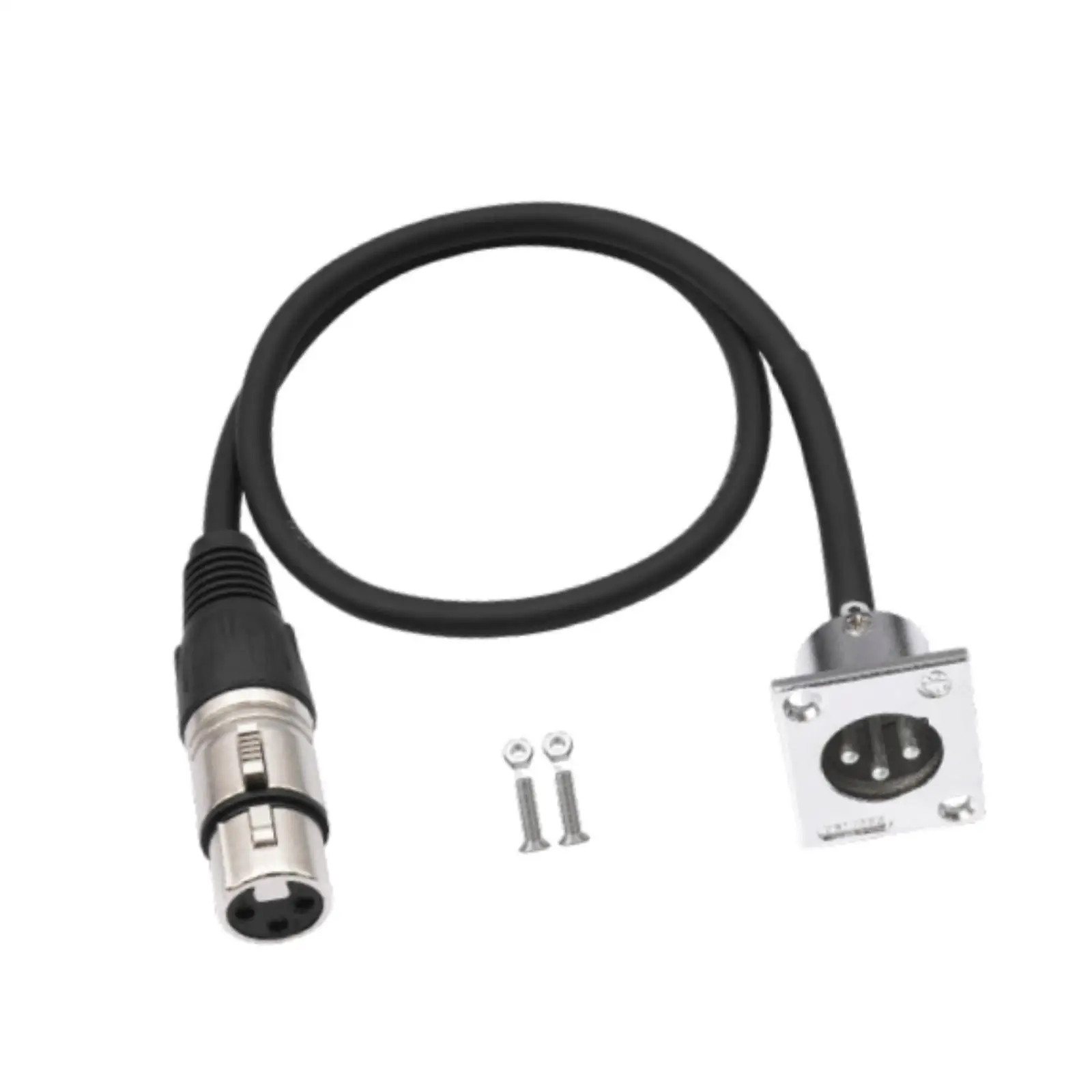 XLR Male to Female Audio Cable 60cm D Type Connector for Stage Equipment with Shielded Copper Wire