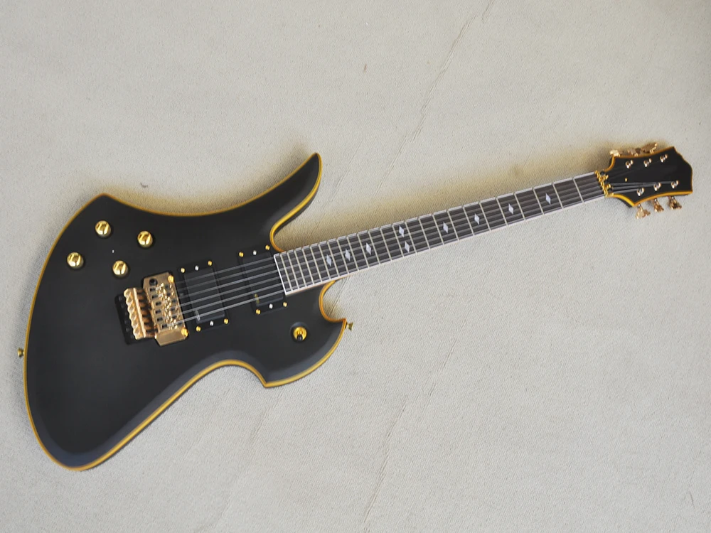 

Left Hand 6 Strings Matte Black Electric Guitar with Rosewood Fretboard,Can be Customized