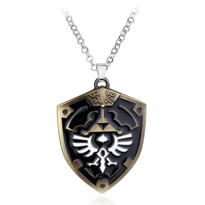 Periphery Game Shield Symbol Pendant Necklace Enamel Metal Punk Jewelry Accessory for Men Popular Gaming Gift