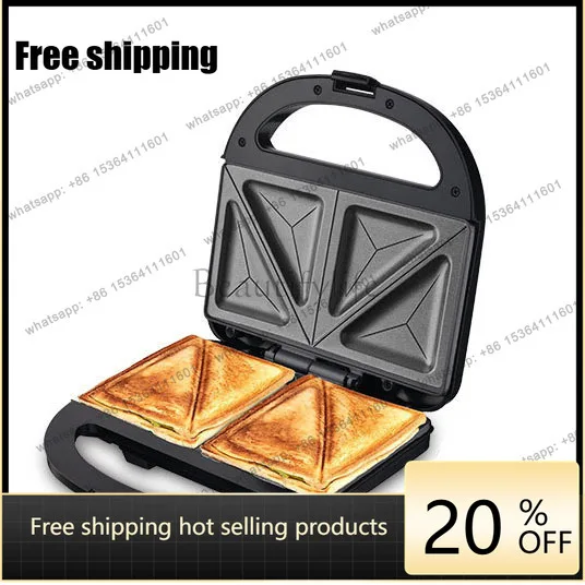 Multifunctional sandwich maker, household double-sided heated light breakfast maker